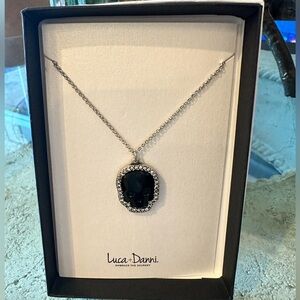 New in Box! Luca + Danni Silver and Black Skull Necklace